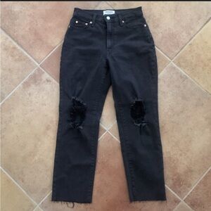 Denizen Levi's Women's Black Distressed High Rise Jeans